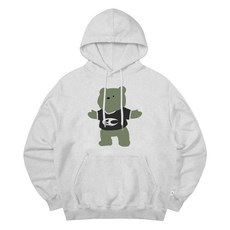 Escapefrom 綠色小熊印花連帽T恤