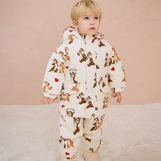 milkmile 兒童迪士尼奇奇蒂蒂趣味滑雪外套