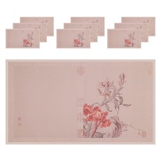 Laventia花草山水畫漢字書法紙 款式1 10張, 1個, 混色