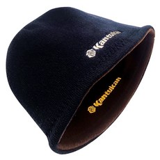 Kantukan 雙面防寒刺繡毛帽, 深藍色 + 咖啡色