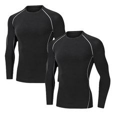 Bairosso 男性長袖刷毛圓領內搭衣 BRS147 2件組