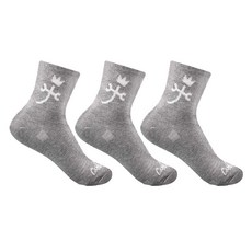 까스텔바작 남녀공용 중목 양말 CSM-25 3족, GRAY, 1세트