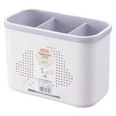 댓츠댓 깔끔한 사각 3분할 수저통, 그레이, 1개