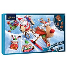 Excellent Baron 聖誕倒數日曆巧克力 藍色, 200g, 1個