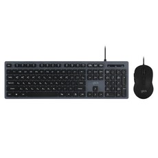 g-clicker OFFICEPRO 靜音鍵盤 + 滑鼠組, 深灰色(鍵盤) + 黑色(滑鼠), 一般型, GMK-300