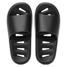 언헤브 욕실 물빠짐 홀 욕실화, E 블랙, 1개