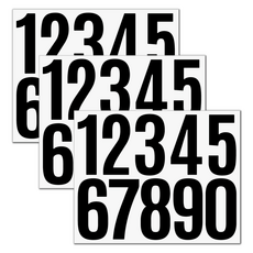 Daily Nest 日記本可愛數字造型貼紙 21 x 16.8 cm, 黑色, 3個