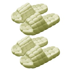 Maket Gamseong 時尚毛球浴室拖鞋, 綠色, 2個