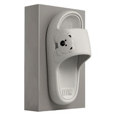 언헤브 편안한 홈 욕실 슬리퍼, B 그레이, 1개