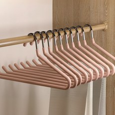 논슬립 프리미엄 엔드 코팅 바지걸이, 핑크, 10개