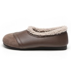 잭앤질 뽀글이 털안감 배색 플랫슈즈 JD3707