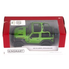 KiNSMART 2018 Jeep Wrangler 敞篷玩具車 KT5412A, 綠色, 1個