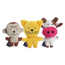 DING DONG PET 寵物好友安撫玩偶B套組, 猴子 + 獅子 + 奶牛, 1套