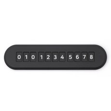 하나 논슬립 초슬림 미니멀 자동차 주차번호판, 검정색, 1개