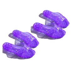 Daysoy 閃亮透明蝴蝶結防滑浴室拖鞋, 紫色, 2個
