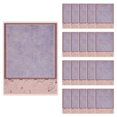 Laventia 復古古風書法專用紙 20p 套組 款式4, 1套, 混合色