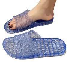 데이소이 예쁘고 투명한 미끄럼방지 욕실화, 블루, 1개