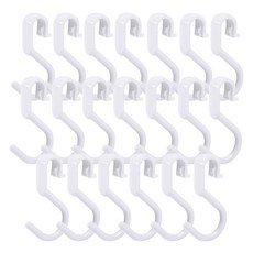 모나코올리브 수납평정 압축봉 후크 걸이, 화이트, 20개