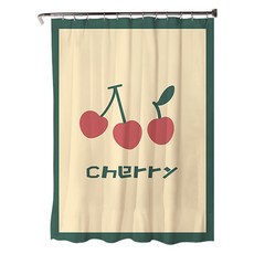 마켓감성 모던프룻 방수 샤워커튼, 체리, 1개