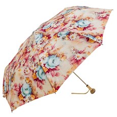 PASOTTI 女性用女士折疊復古玫瑰鑲飾黃銅3折手動傘 WG324A29