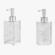 MONACO OLIVE 浴室平定 샹드리에 按壓瓶 圓形 400ml + 方形 400ml 套組, 1套, 透明