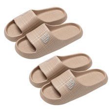 데이소이 모던한 미끄럼방지 다용도 욕실화, 베이지, 2개