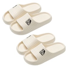 데이소이 모던한 미끄럼방지 다용도 욕실화, 화이트, 2개