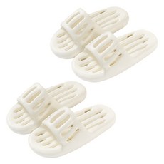 마켓감성 물빠짐 에바 욕실 슬리퍼, 아이보리, 2개