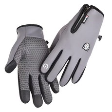Silvercast 防寒釣魚自行車手套 雙手穿戴組 SCFGW, 1套, 灰色