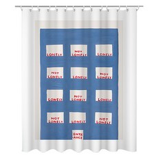 Maket Gamseong 藍色奶油浴簾, 密碼, 1個