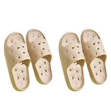 데이소이 고양이 발바닥 미끄럼방지 다용도 욕실화, 06 베이지, 2개