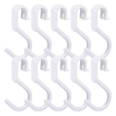 모나코올리브 수납평정 압축봉 후크 걸이, 화이트, 10개
