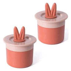 MONACO OLIVE 粉彩兔子洗臉起泡器, 紅色, 2個