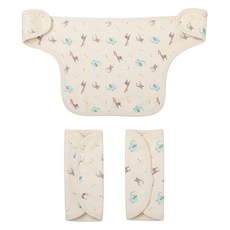 with organic 孩童圍兜口水巾+背帶口水巾 2入組, 夢幻島款