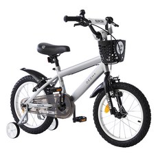 옐로우콘 아동용 데크 Plus 네발 보조 바퀴 자전거 45.7cm, 매트실버, 126cm, 1개