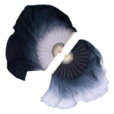 Marketpia 現代東方風格絲綢舞蹈扇 S B 款, 1個, 混合顏色