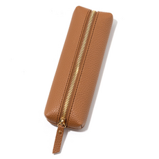 特別商店 鋼筆皮革筆袋, 棕色, 1個
