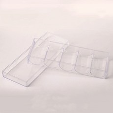 B2WIN 硬幣籌碼 撲克籌碼盒, 1個, 透明