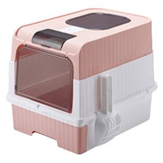 REDPUPPY Wiltoner 封閉式貓砂盆, 個性粉紅, 1個