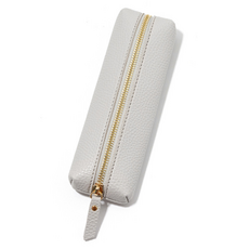 特別商店 鋼筆皮革筆袋, 麻灰色, 1個