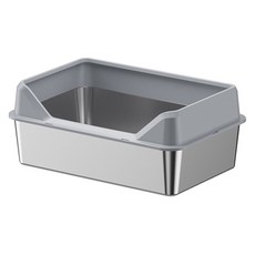 REDPUPPY 強力不鏽鋼貓砂盆, 1套, 灰色