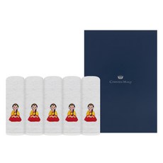 Countess Mara 松月毛巾 中秋佳節 韓秋節 韓服 刺繡 洗臉毛巾 150g 30支 棉紗 + 禮盒組, 女童, 5套