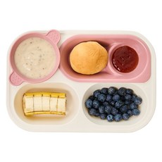 Firgi 嬰兒安全 Ecozen 隔板 + 湯碗套裝, 1組, 乾燥玫瑰