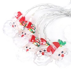 壓克力聖誕老人電池LED燈泡串, 1個, 混色