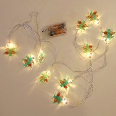 壓克力聖誕樹電池LED燈泡串, 1個, 混色