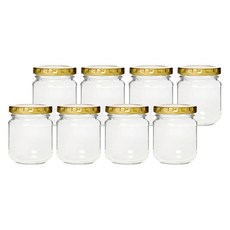 경성 원형 높은형 유리병, 150ml, 8개