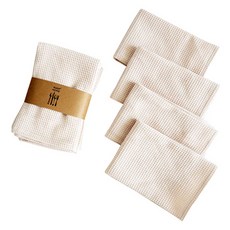 아기자기 큐트미 코튼 패브릭 주방행주 MP53, 아이보리(MP533), 35 x 35 cm, 4개