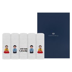 Songwol 松月 中秋節韓服刺繡洗臉毛巾 150g 30支棉紗 + 禮盒套組, 5套, 隨機出貨(毛巾)