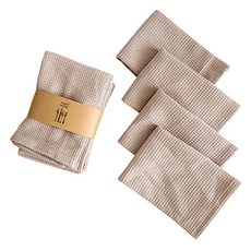 아기자기 큐트미 코튼 패브릭 주방행주 MP53, 카멜브라운(MP532), 35 x 35 cm, 4개