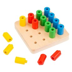 에듀코 타임라인 색원기둥 끼우기 완구, 혼합색상, 1개
